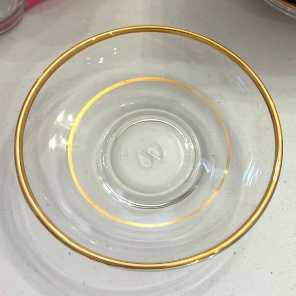 Brand New Turkish 12-piece Glass w/ Gold Trim Tea set! - Picture 10 of 16